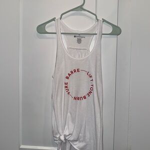 PURE BARRE lift*tone*burn white TANK